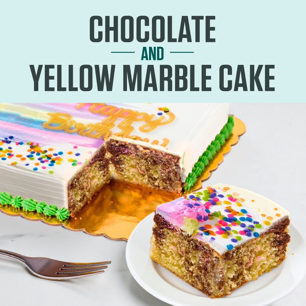 slide 4 of 4, Kroger Bakery Fresh Quarter Sheet Marble Cake With Whippy Brushstrokes, 40.5 oz