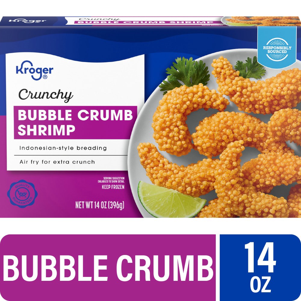 slide 2 of 5, Kroger® Bubble Breaded Shrimp, 14 oz