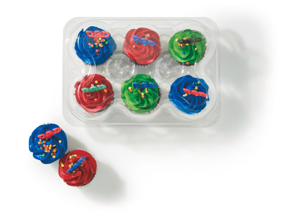 slide 4 of 5, Bakery Fresh Father's Day Chocolate Cupcakes With Buttercream Icing, 6 ct