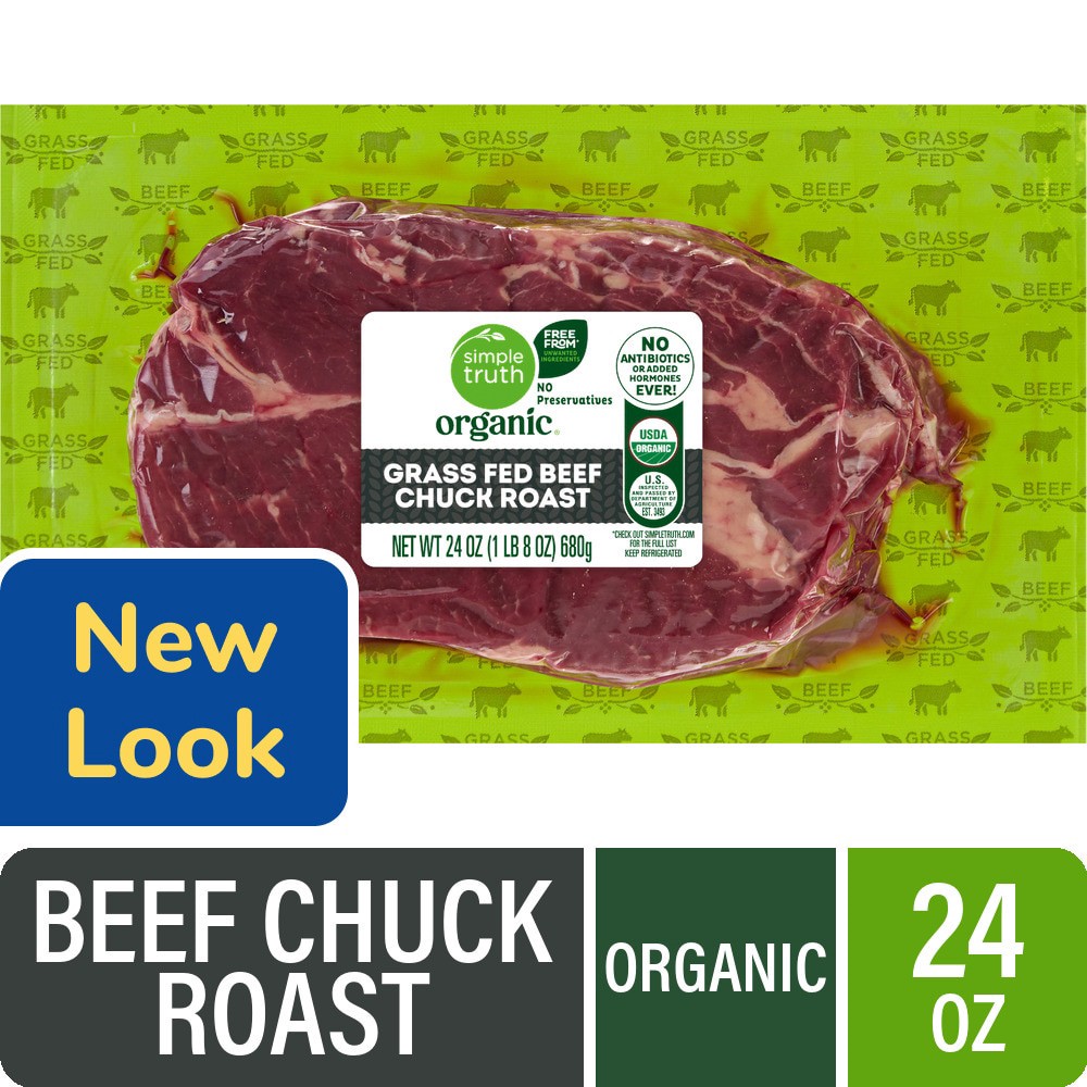 slide 2 of 5, Simple Truth Organic® Beef Chuck Roast, 24 oz
