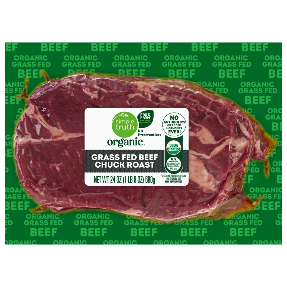 slide 3 of 6, Simple Truth Organic® Beef Chuck Roast, 24 oz