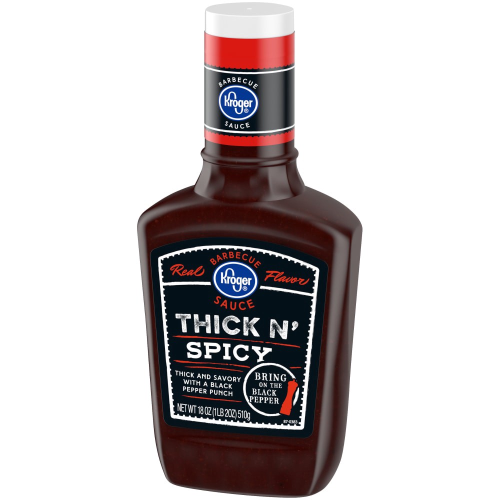 slide 4 of 4, Kroger Thick & Spicy Barbecue Sauce, 18 oz