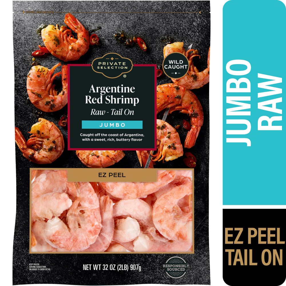 slide 6 of 6, Private Selection® Jumbo Wild Argentinian Shrimp Easy Peel, 2 lb