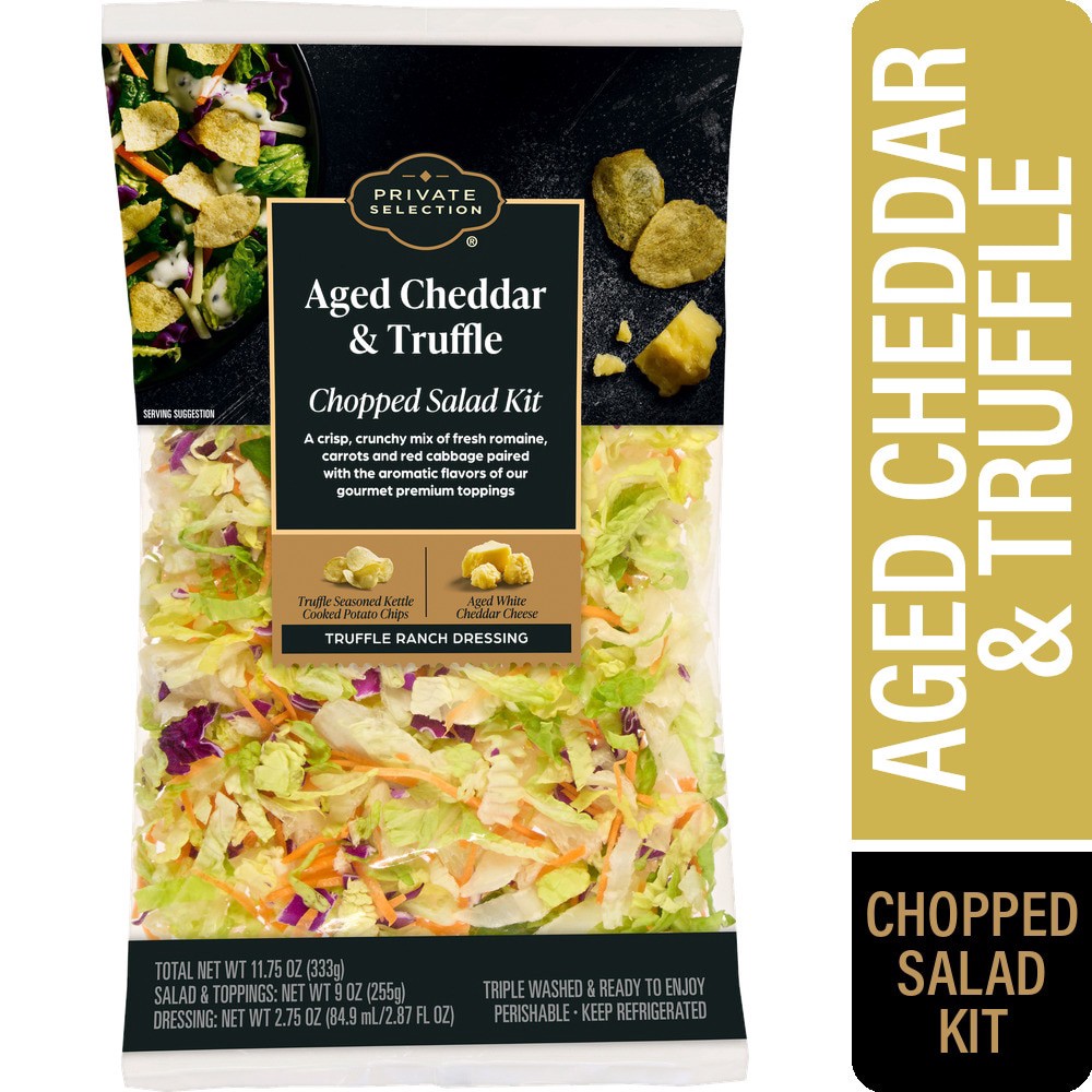 slide 5 of 5, Private Selection® Aged Cheddar & Truffle Salad Kit, 11.75 oz