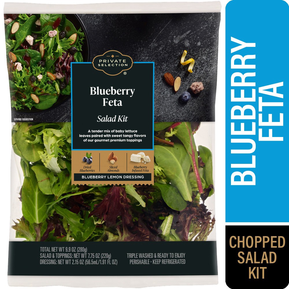slide 4 of 5, Private Selection® Blueberry Feta Salad Kit, 9.9 oz
