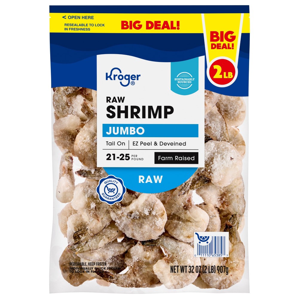 slide 2 of 2, Kroger® Extra Large Raw Shrimp Easy Peel Tail On BIG DEAL!, 2 lb