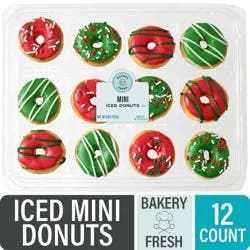 Bakery Fresh Christmas Iced Mini Donuts
