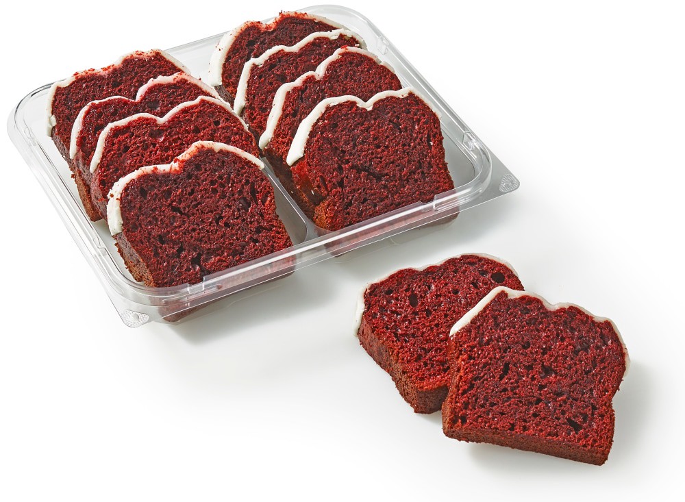 slide 2 of 3, Bakery Fresh Iced Red Velvet Sliced Loaf Cake, 14.1 oz