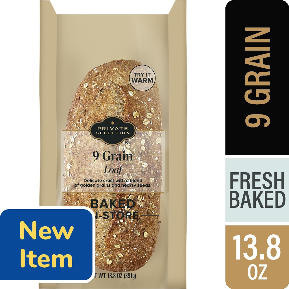 slide 1 of 1, Private Selection® 9 Grain Loaf, 13.8 oz
