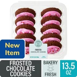 Bakery Fresh Valentine's Day Frosted Chocolate Cookies