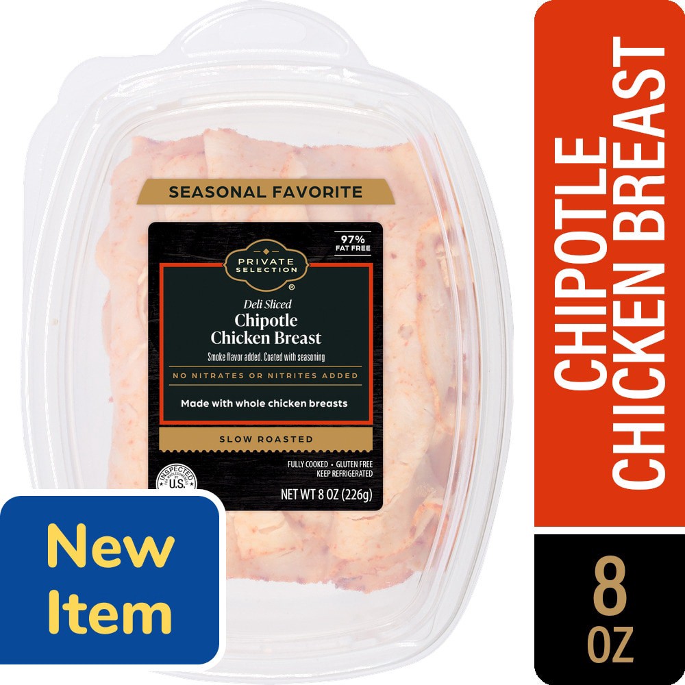 slide 2 of 2, Private Selection® Deli Sliced Chipotle Chicken Breast, 8 oz