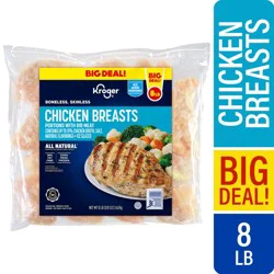 Kroger® Boneless Skinless Frozen Chicken Breast BIG DEAL!, 8 lb