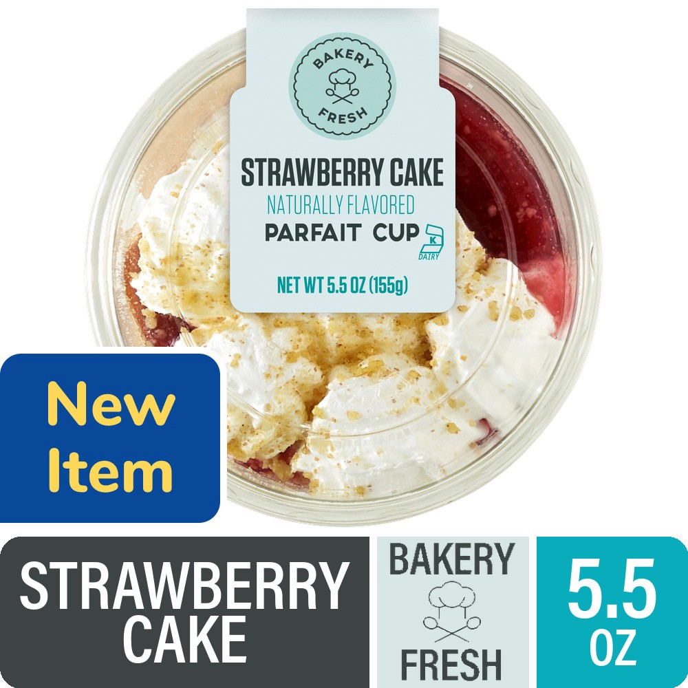 slide 1 of 1, Bakery Fresh Strawberry Cake Parfait Cup, 5.5 oz, 5.5 oz