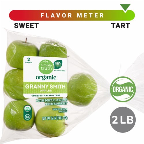 slide 1 of 1, Simple Truth Organic® Granny Smith Apples – 2 Pound Bag, 2 lb