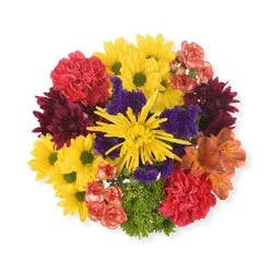 Bloom Haus Bow Bouquet - Yellow / Lavender / Lime Green