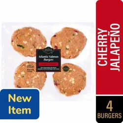 Kroger Private Selection® Farm Raised Cherry Jalapeno Atlantic Salmon Burgers
