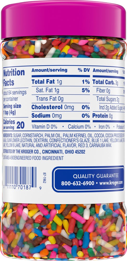 slide 3 of 5, Kroger Rainbow Sprinkles Dessert Topping, 9 oz