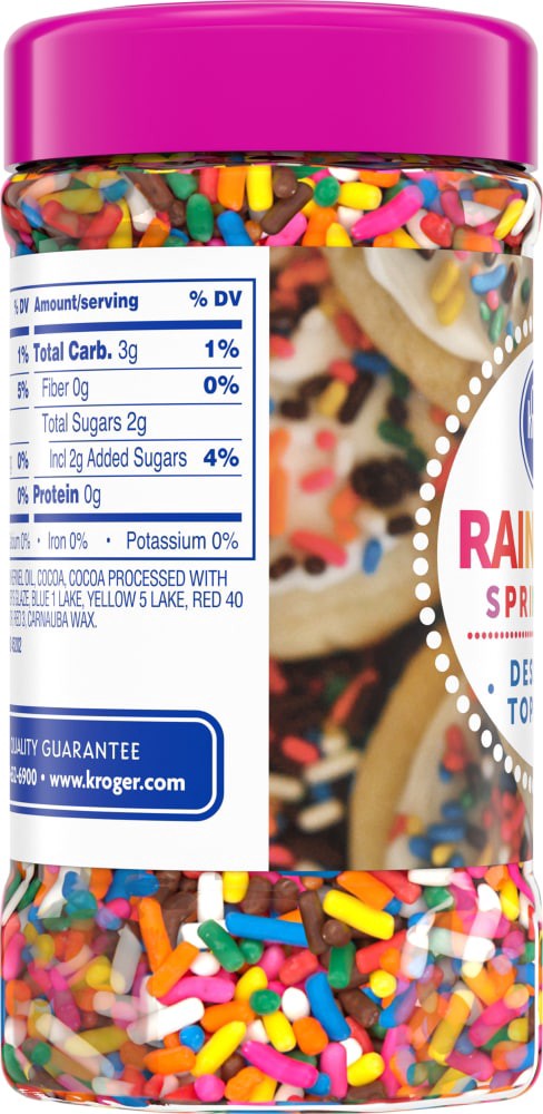 slide 4 of 5, Kroger Rainbow Sprinkles Dessert Topping, 9 oz