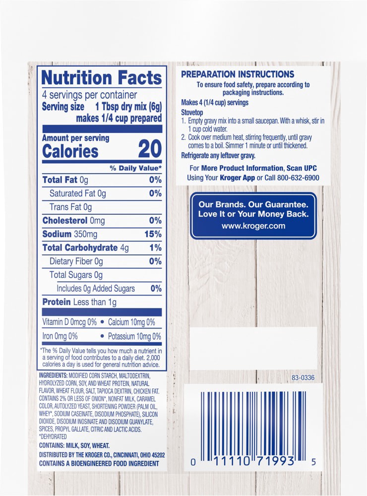 slide 2 of 2, Kroger Pork Flavored Gravy Mix, 0.87 oz
