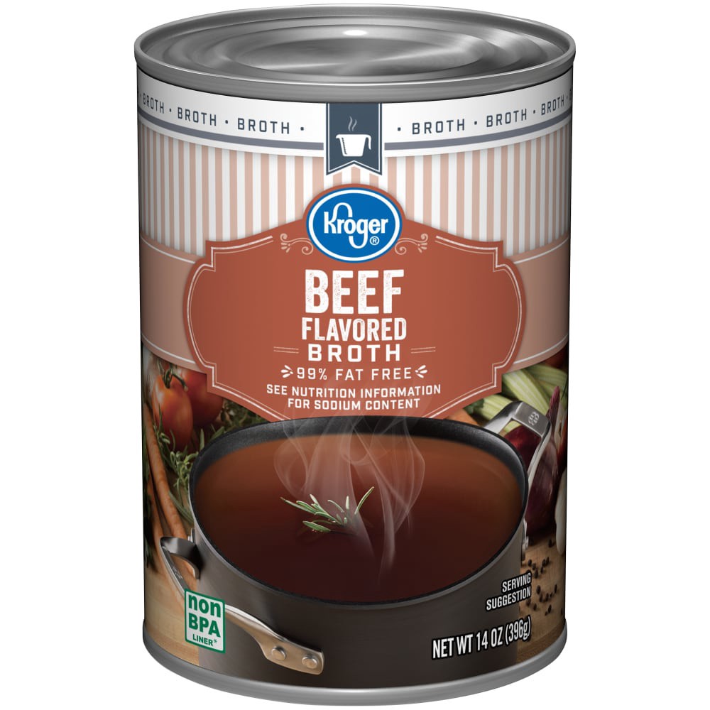 slide 3 of 4, Kroger Beef Broth, 14 fl oz