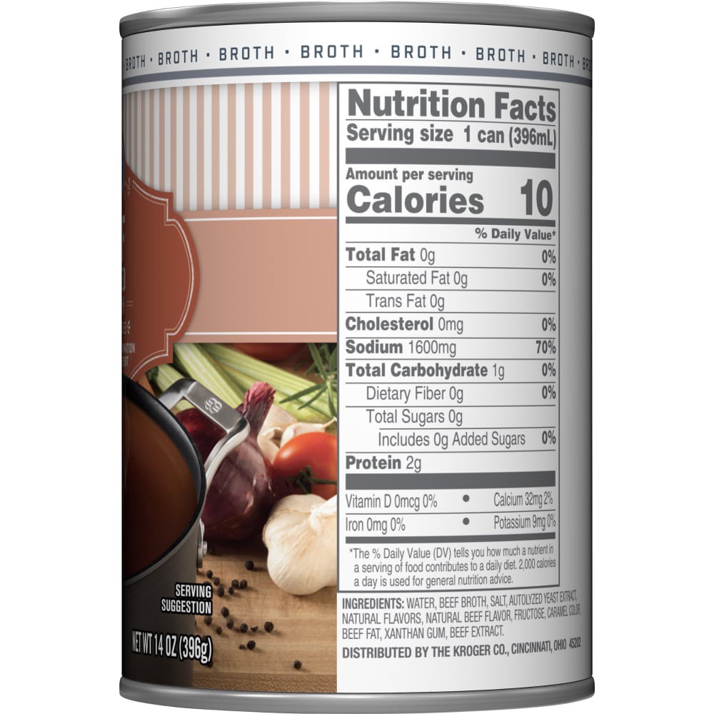 slide 3 of 4, Kroger Beef Broth, 14 fl oz