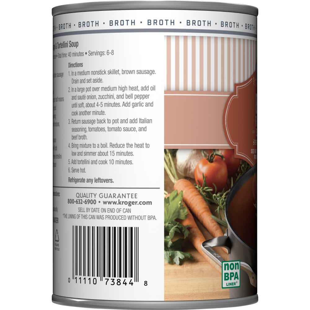 slide 4 of 4, Kroger Beef Broth, 14 fl oz