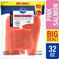 Kroger Wild Caught Boneless & Skinless Frozen Pink Salmon Fillets