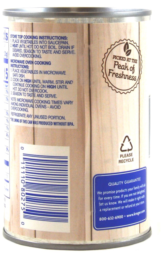 slide 5 of 5, Kroger No Salt Added French Style Sliced Green Beans, 14.5 oz