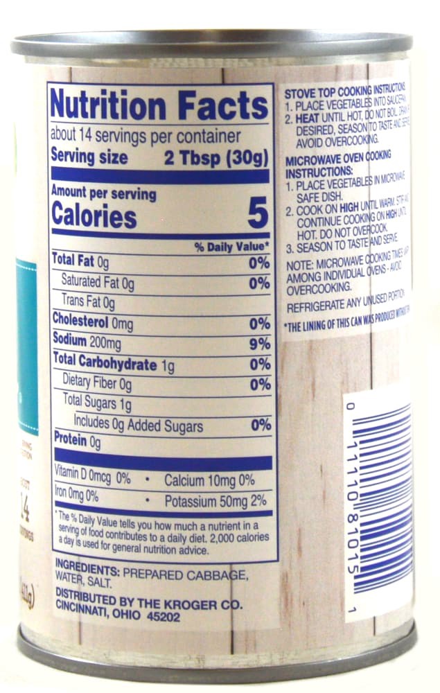 slide 2 of 3, Kroger Shredded Sauerkraut, 14.5 oz