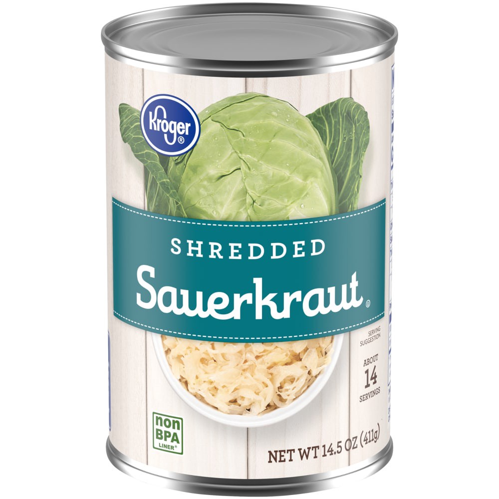 slide 2 of 2, Kroger Shredded Sauerkraut, 14.5 oz