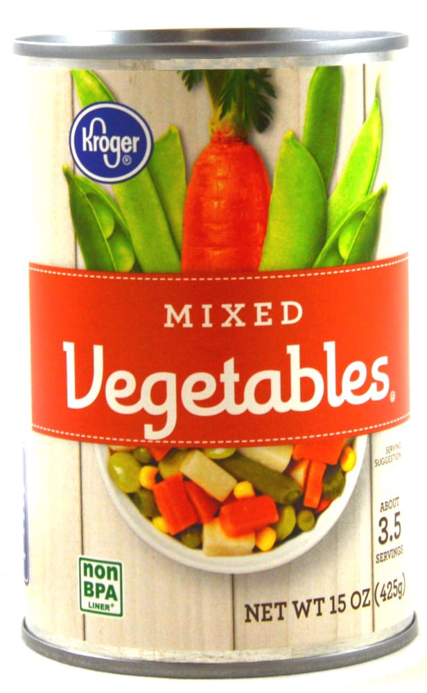 slide 3 of 3, Kroger Mixed Vegetables, 15 oz