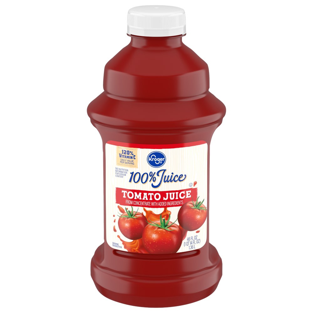 slide 3 of 3, Kroger 100% Tomato Juice, 46 fl oz