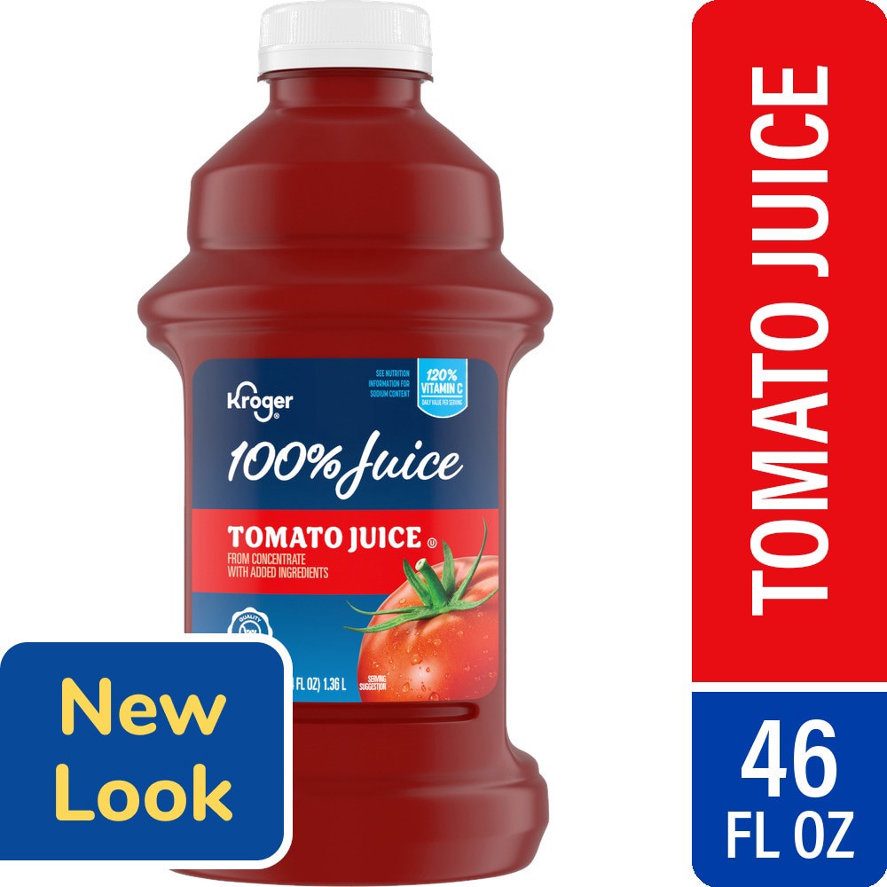slide 4 of 6, Kroger® 100% Tomato Juice, 46 fl oz