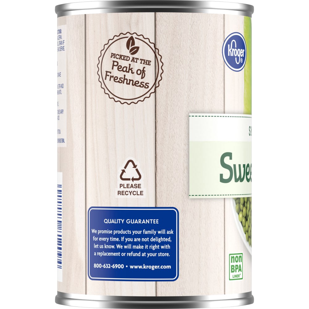slide 2 of 5, Kroger Small Canned Sweet Peas, 15 oz