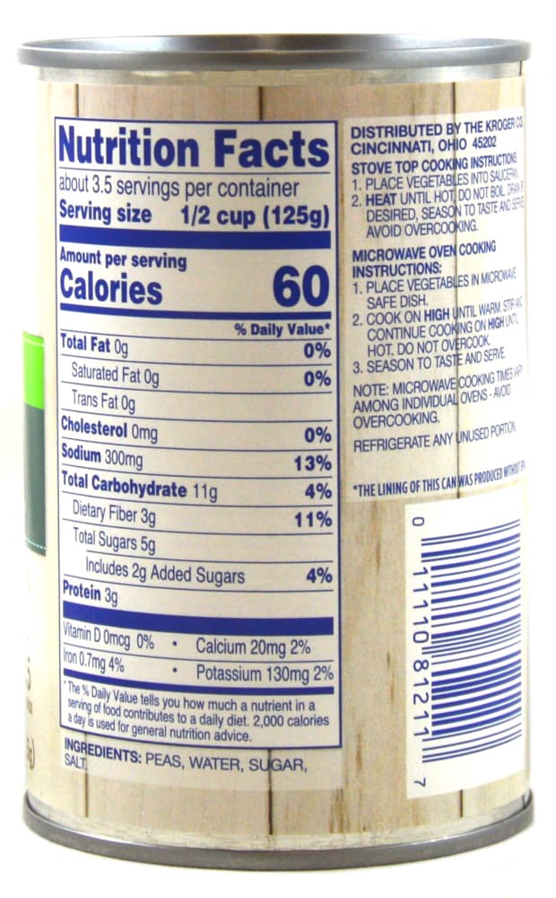 slide 5 of 5, Kroger Garden Variety Sweet Peas, 15 oz