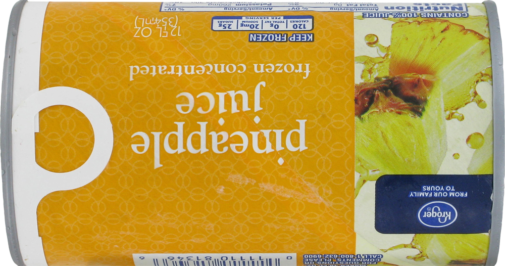 slide 3 of 4, Kroger Frozen 100% Pineapple Juice, 12 fl oz