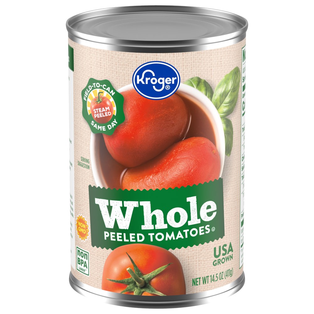 slide 3 of 3, Kroger Whole Peeled Tomatoes in Juice, 14.5 oz