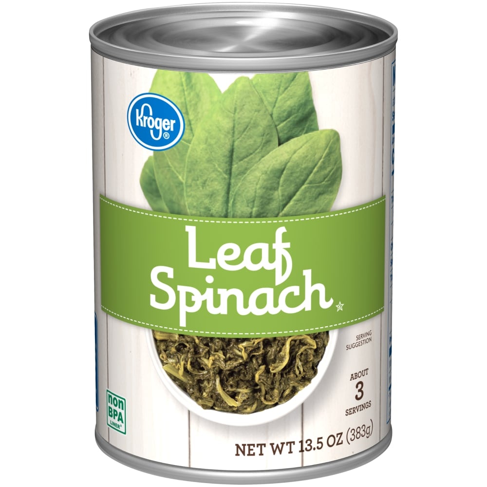 slide 1 of 1, Kroger Spinach, 13.5 oz