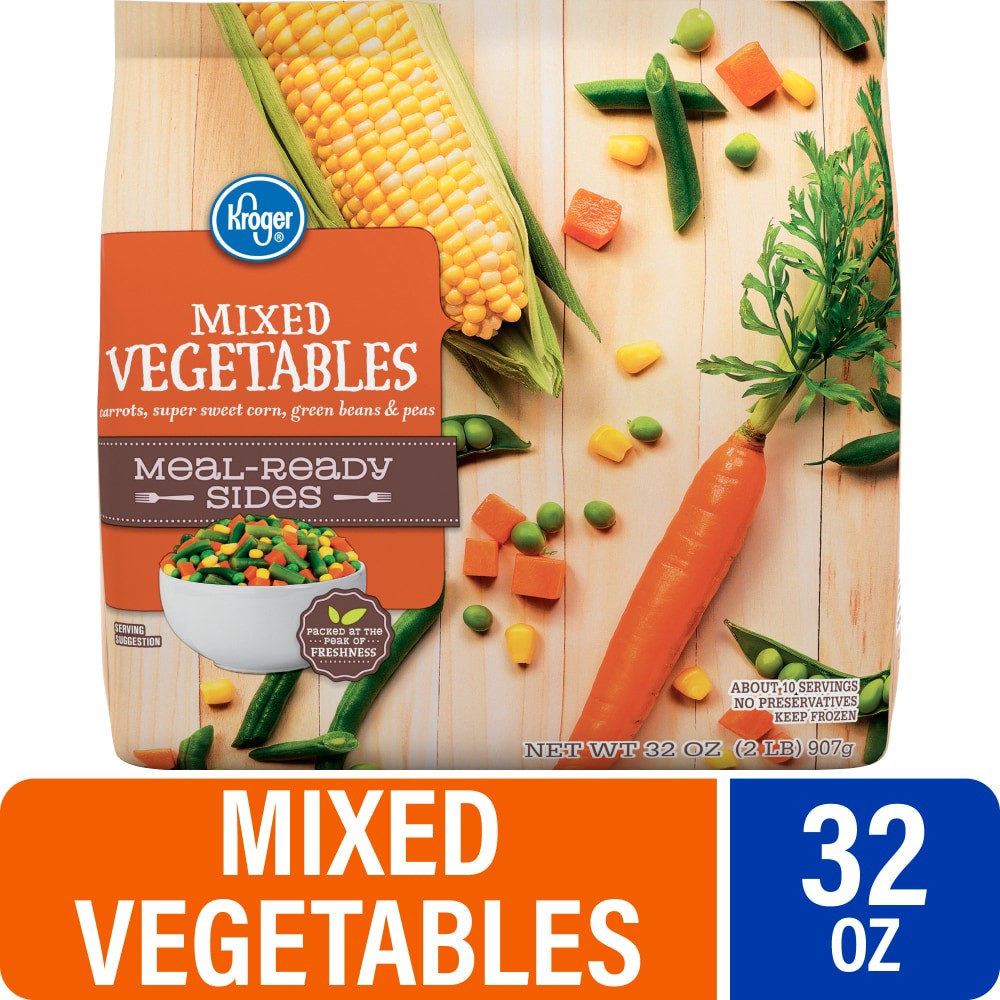 slide 2 of 4, Kroger Meal-Ready Sides Mixed Vegetables, 32 oz