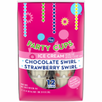 slide 1 of 1, Kroger Chocolate Swirl And Strawberry Swirl Ice Cream Party Cups, 12 ct; 3 fl oz