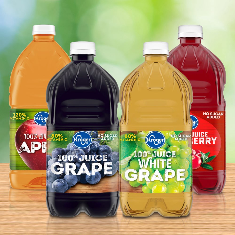 slide 2 of 4, Kroger No Sugar Added 100% Grape Juice - 64 fl oz, 64 fl oz