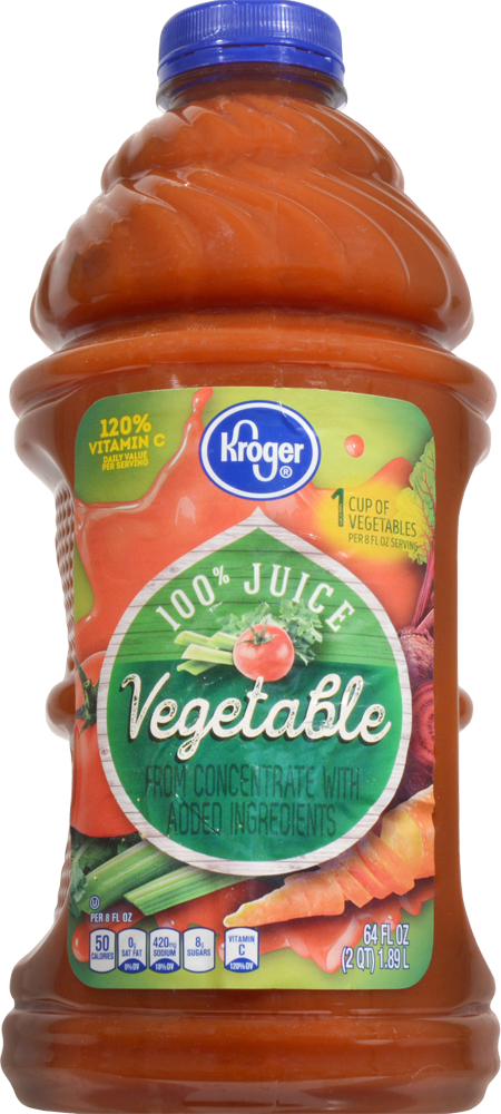 slide 1 of 2, Kroger 100% Vegetable Juice, 64 fl oz