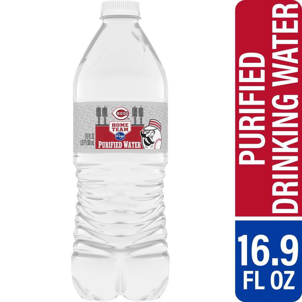slide 4 of 4, Kroger® Cincinnati Reds™ Purified Water Bottle, 16.9 fl oz
