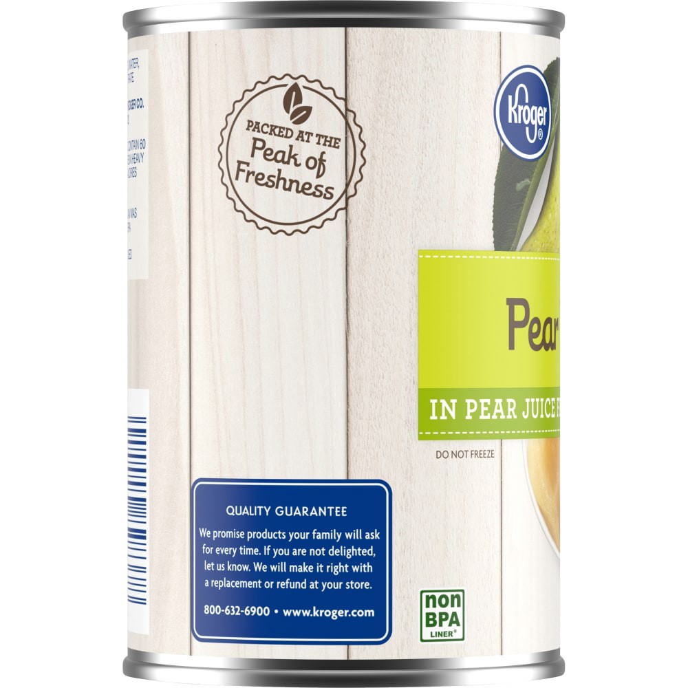 slide 2 of 6, Kroger Pear Halves In Pear Juice From Concentrate, 14.5 oz