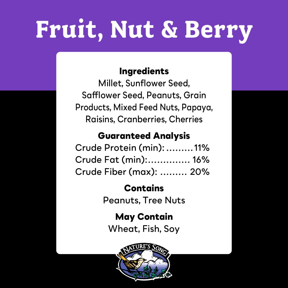 slide 4 of 4, Nature's Song Fruit Nut Berry Wild Bird Food, 4 lb