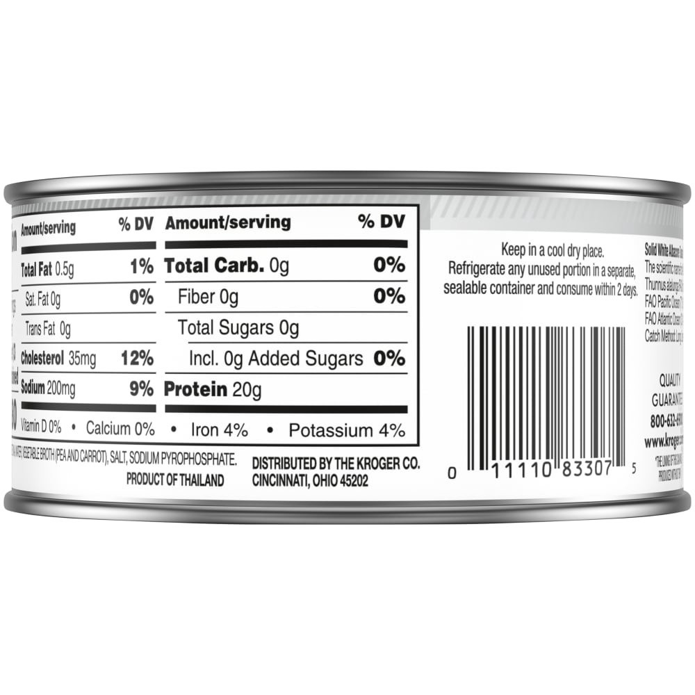 slide 4 of 4, Kroger Solid White Tuna in Water, 12 oz