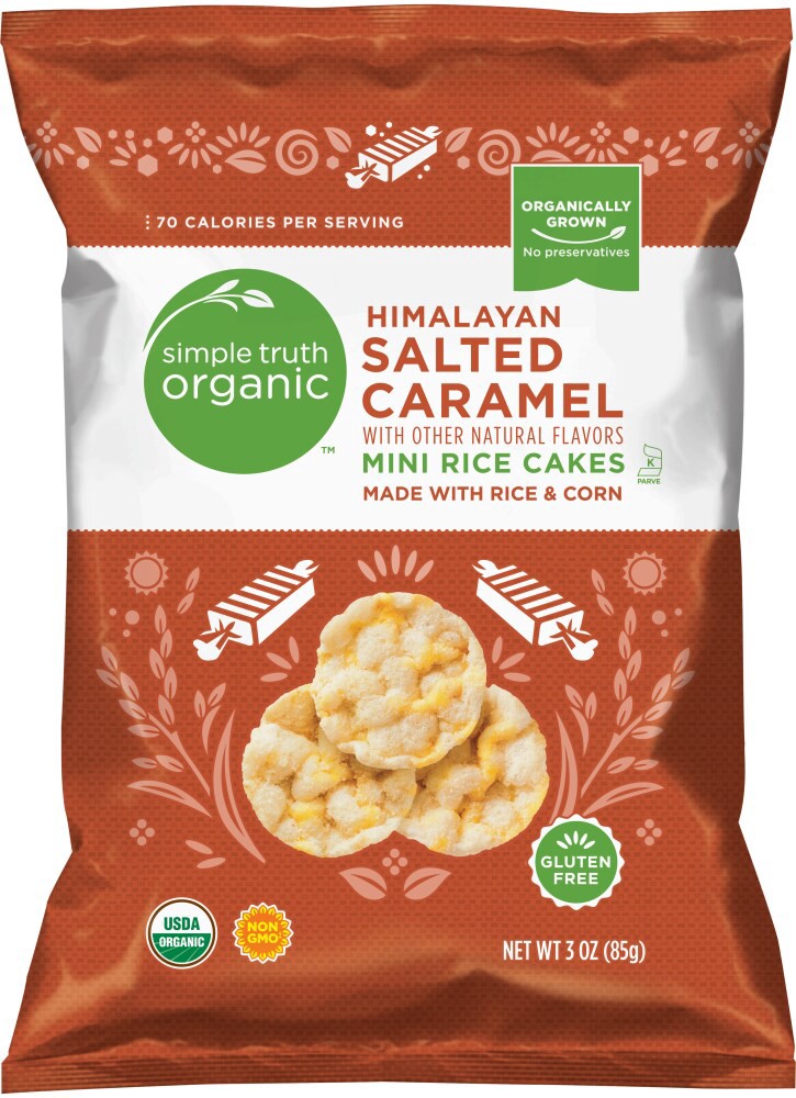 slide 2 of 2, Simple Truth Organic Himalayan Salted Caramel Mini Rice Cakes - 3 oz, 3 oz