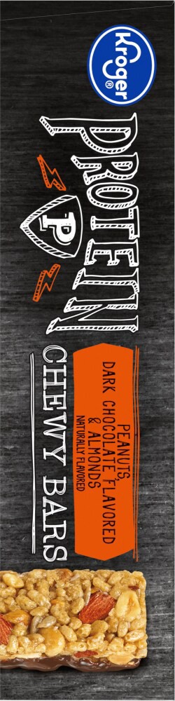 slide 6 of 6, Kroger Peanuts Dark Chocolate Flavored & Almonds Protein Chewy Bars, 5 ct; 1.42 oz