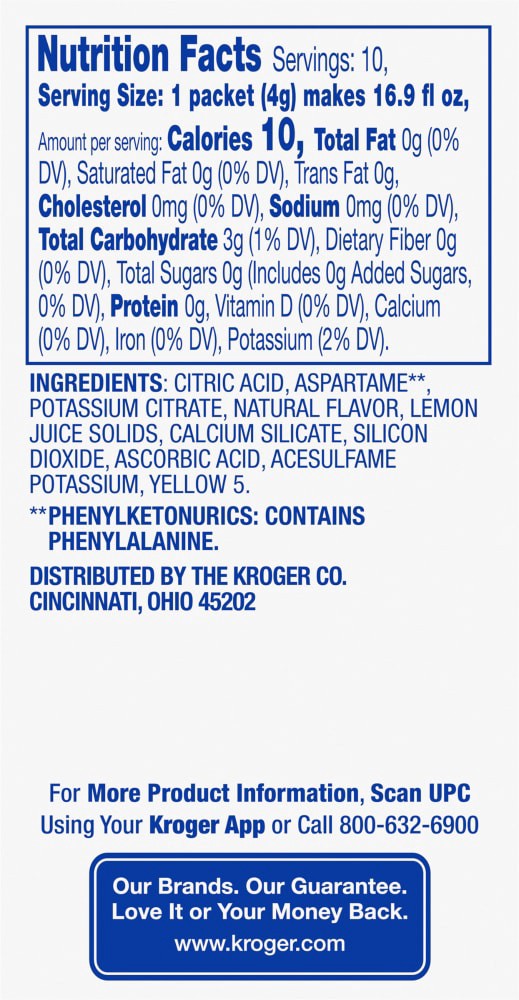 slide 2 of 4, Kroger Original Lemonade Drink Mix, 10 ct