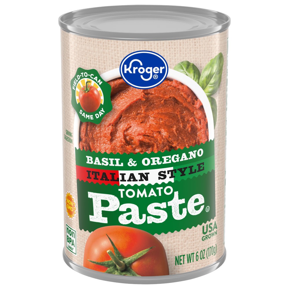 slide 4 of 4, Kroger Italian Style Basil & Oregano Tomato Paste - 6 oz, 6 oz
